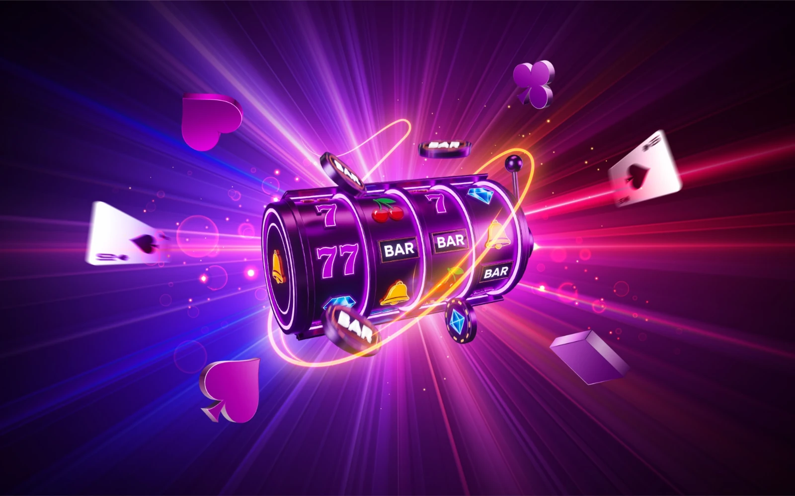 Layar slot mobile dengan simbol reel dan panel permainan
